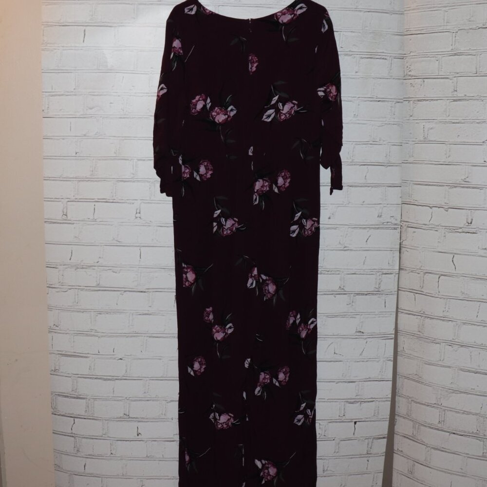 💜 Wild Fable Romper · Size XXL · Dark Purple Floral · 3/4 Sleeves · Has Pockets - Picture 2 of 6